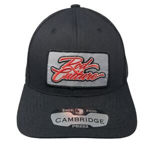 Rod Culture Snapback Trucker Hat Black One Size Adjustable Mesh Back Cambridge